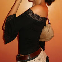 Lace-Trim Off-Shoulder Top